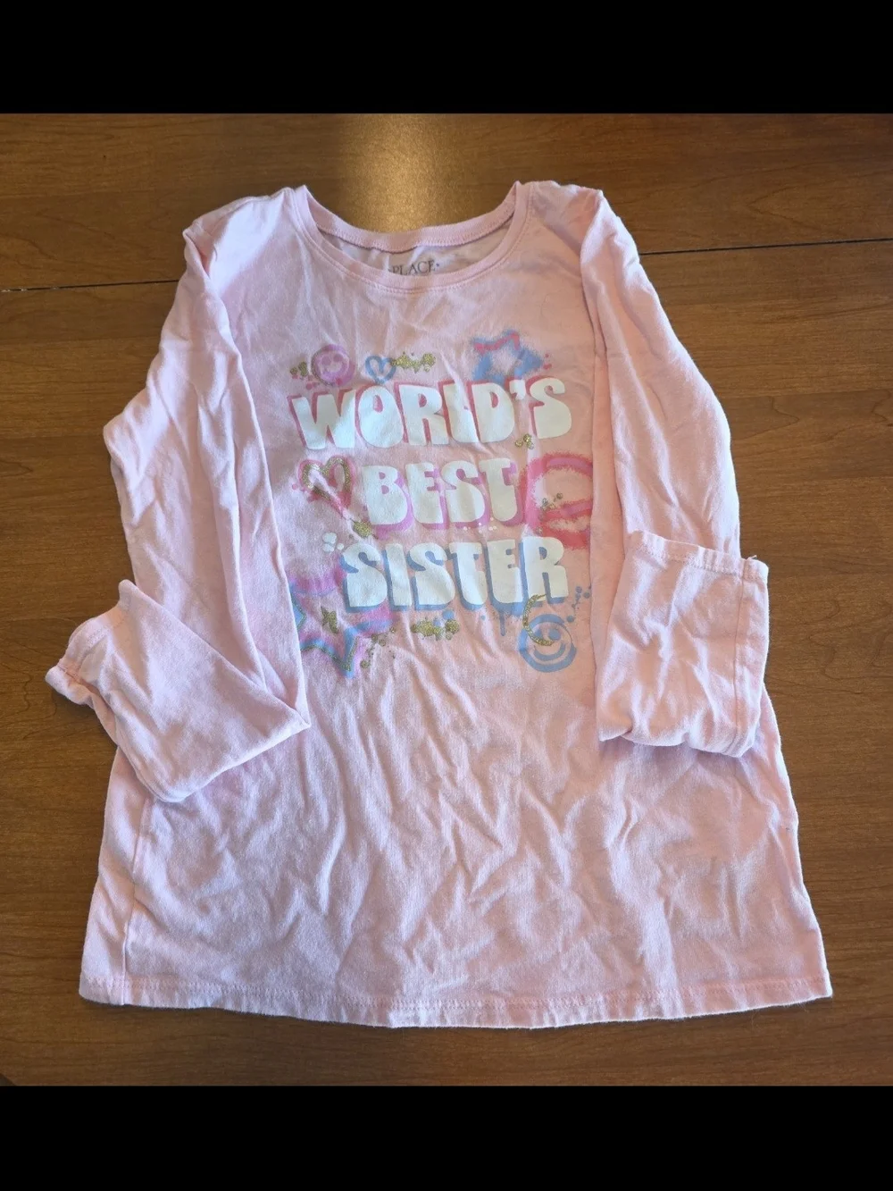 The Children's Place Light Pink 'World's Best Sister' Long Sleeve Tee